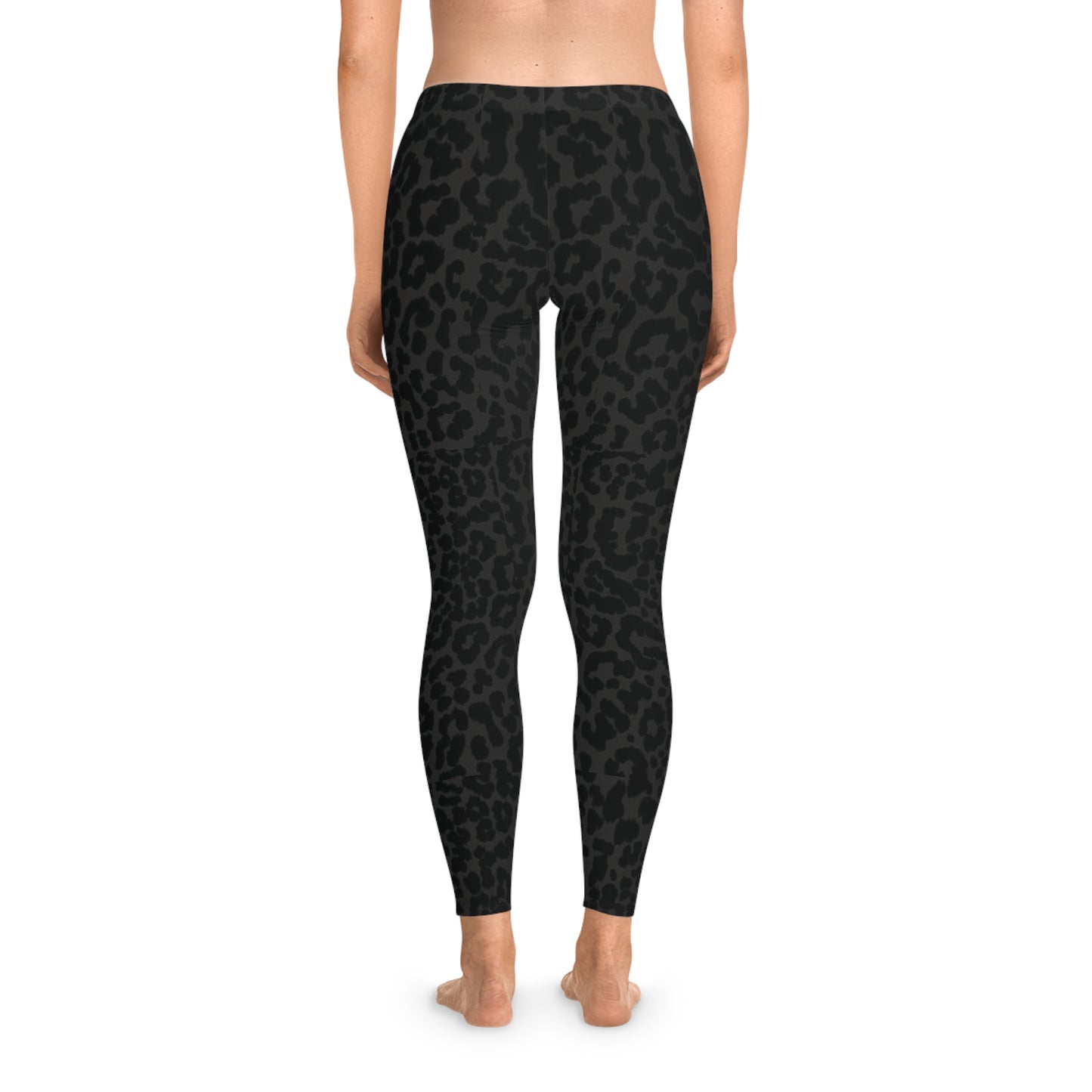 Black Leopard Print, Full-Length Leggings