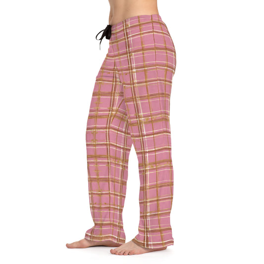 Pink & Gold Plaid Pajammy Lounge Pants