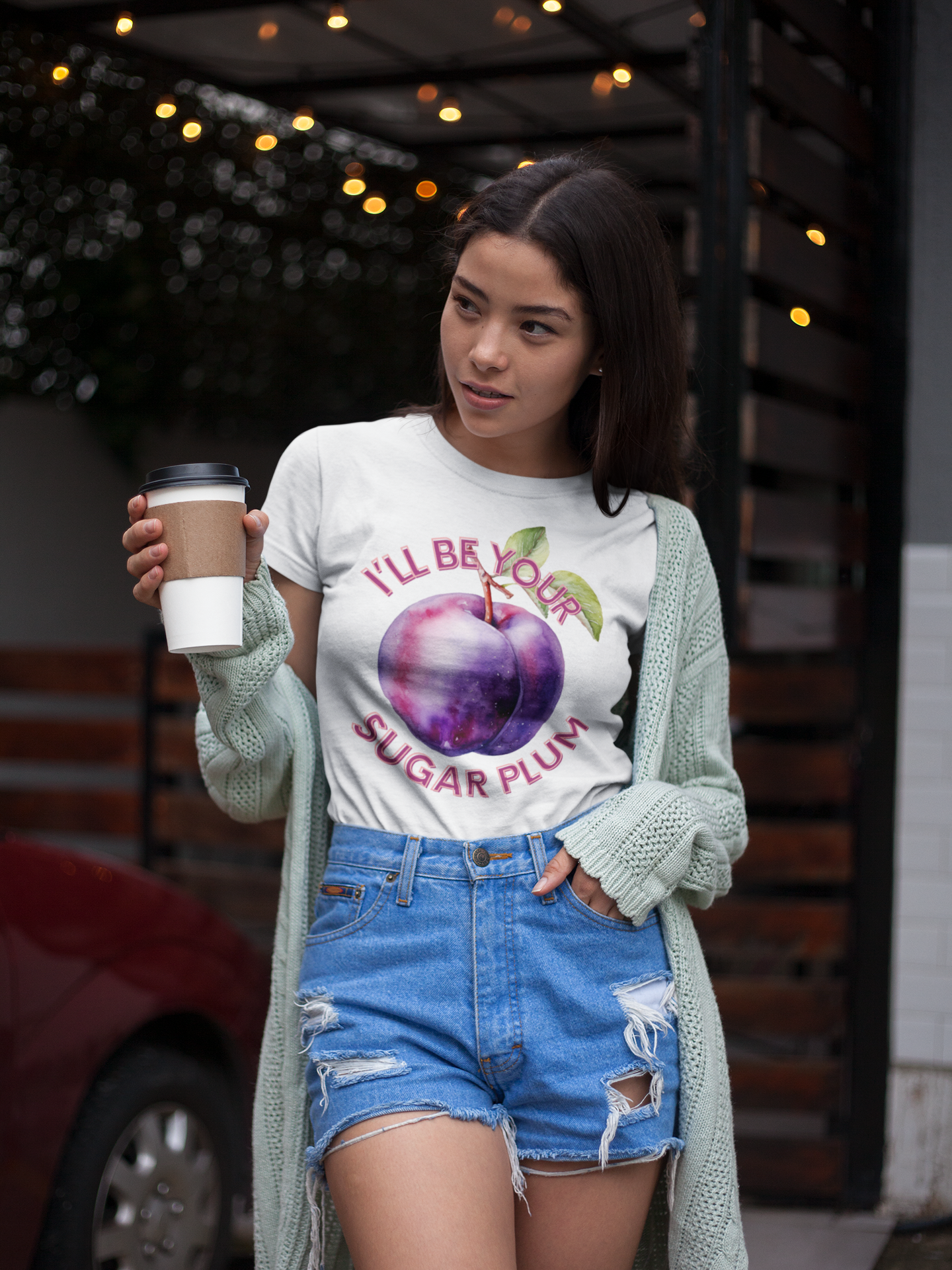 Christmas Vibes, I'll Be Your Sugar Plum T-Shirt (Available In Other Colors) (Sizes Up To 3XL)