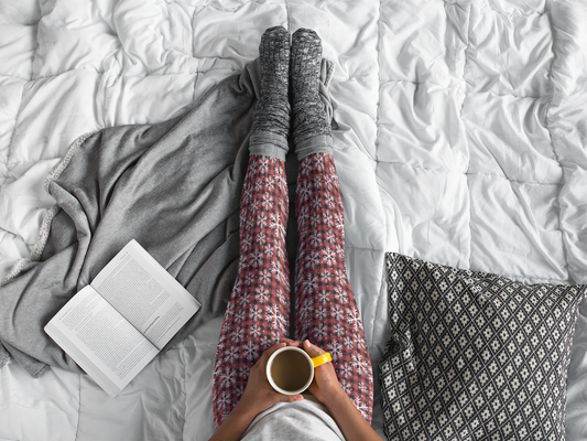 Christmas Vibes, Red & Black Checkerboard, Snowflake, Women's Full-Length Leggings