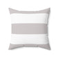 Grey And White Thick Stripe Decorative Throw Pillow