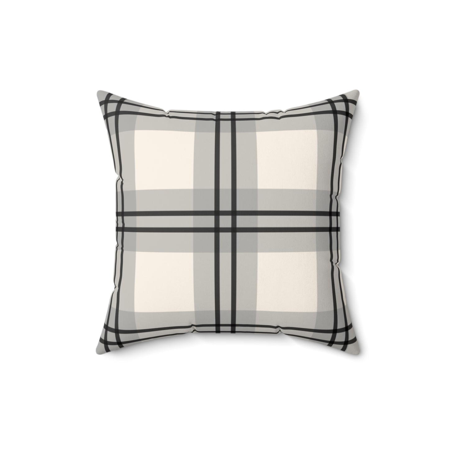 Cream And Black Box Decorative Throw Pillow