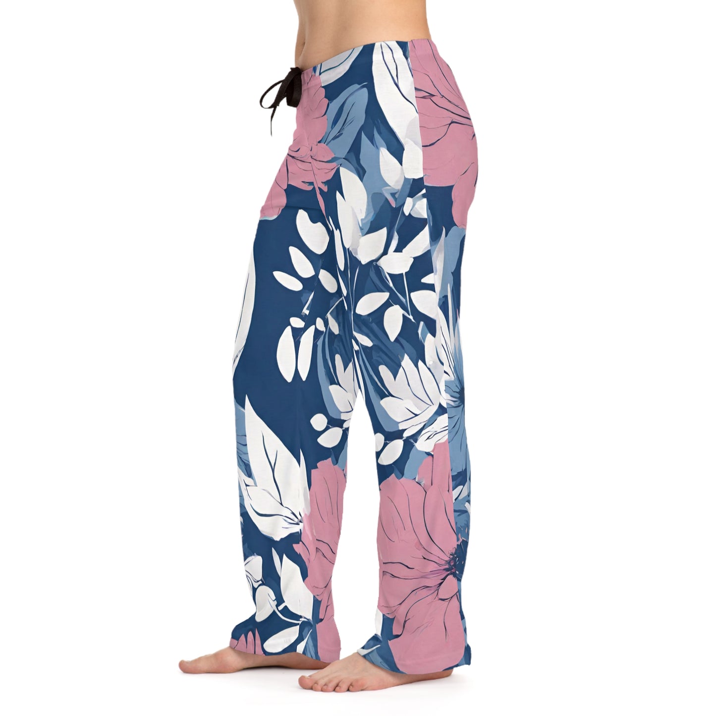 Pink, White, And Blue Floral Pajammy Lounge Pants