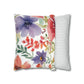 Cheerful Watercolor Floral Decorative Throw Pillow Cover