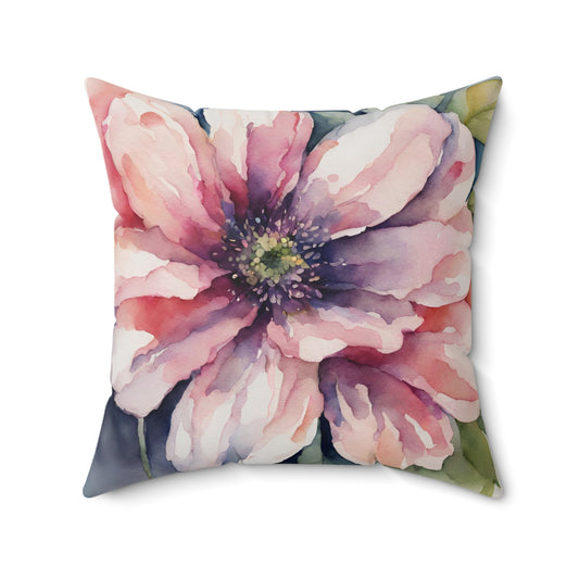 Stunning Watercolor Floral Decorative Throw Pillow