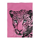 Blue Eyed Pink Leopard Duvet Cover