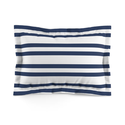 Blue And White Broad Stripe Pillow Sham