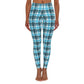 Blue Plaid, Women's Full-Length Leggings