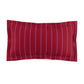 Vertical Red And Purple Striped Pillow Sham
