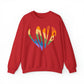 Retro Hippie Style, LOVE, Heavy Blend™ Crewneck Sweatshirt (Available In Other Colors)