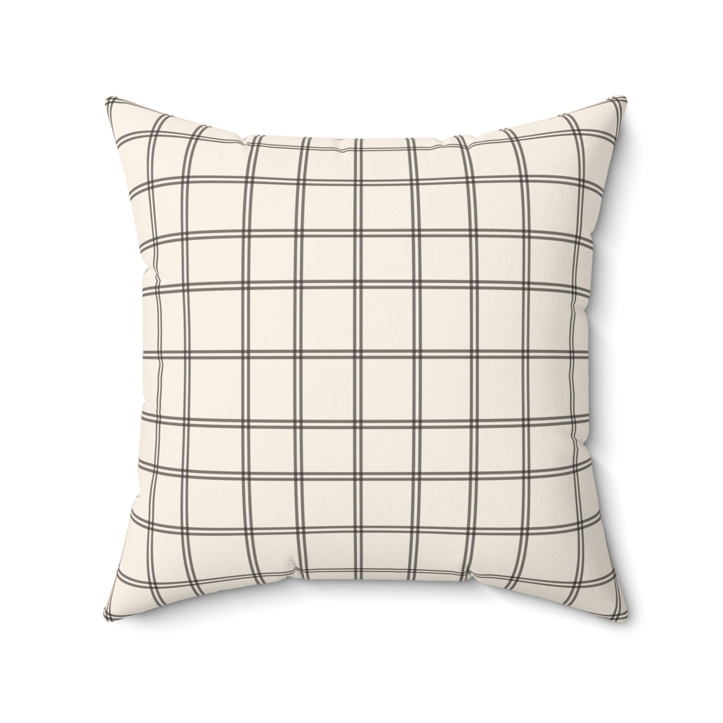 Cream And Black Check Decorative Throw Pillow