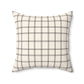 Cream And Black Check Decorative Throw Pillow