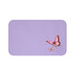 Pink Butterflies In Lavender Bath Mat