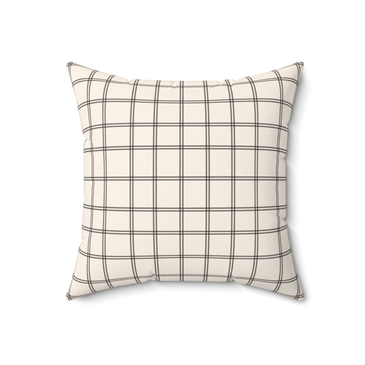 Cream And Black Check Decorative Throw Pillow