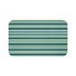 Blue Green Striped Bath Mat