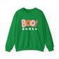 Halloween Vibes, BOO & Ghosts Heavy Blend™ Crewneck Sweatshirt (In Black And Orange)