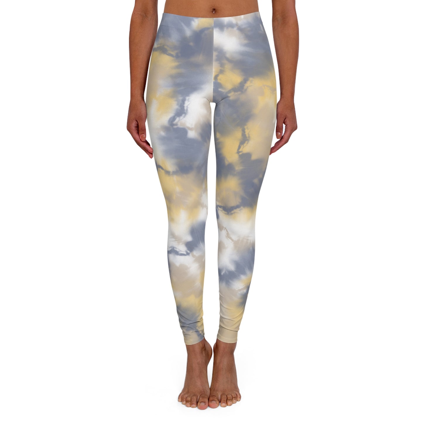 Silky Smooth Grey & Gold Leggings