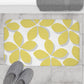 Grey And Yellow Flower Bath Mat