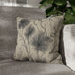 Beige And Black Floral Throw Pillow Cover