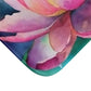 Colorful Watercolor Lotus Flower Bath Mat