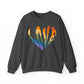 Retro Hippie Style, LOVE, Heavy Blend™ Crewneck Sweatshirt (Available In Other Colors)