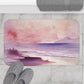 Sunset Paradise Purple And Orange Watercolor Style Bath Mat