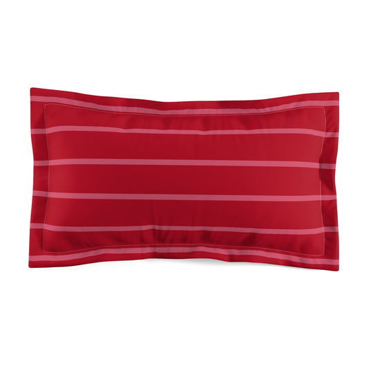 Pink Stripe In Red Pillow Sham