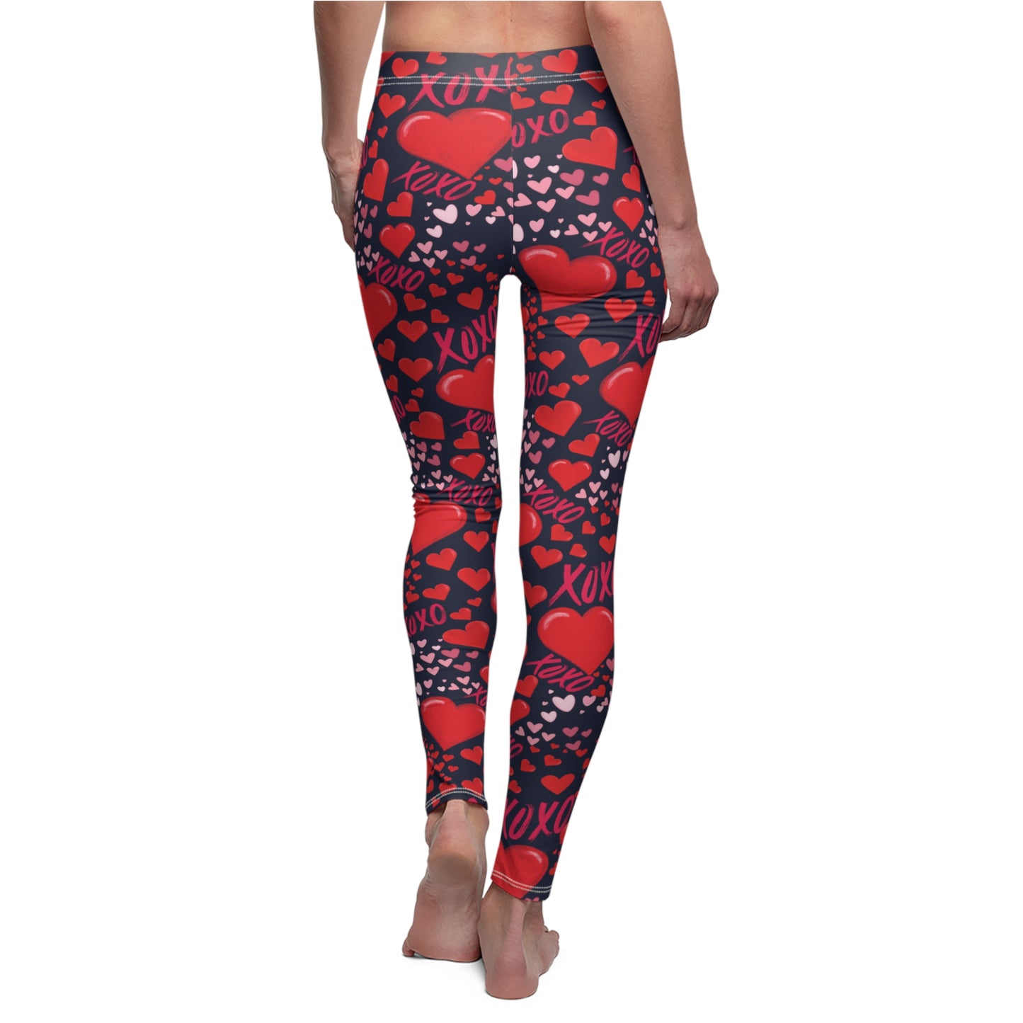 XOXO & Hearts Full-Length Leggings In Navy