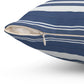 Blue And Blue Grey Striped Decorative Throw Pillow