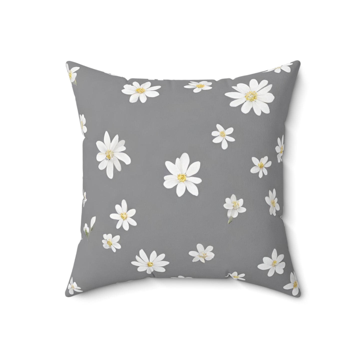 Daisies In Grey Decorative Throw Pillow