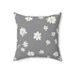 Daisies In Grey Decorative Throw Pillow