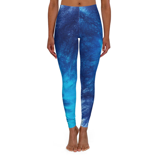 Silky Smooth Blue Tie Dye Leggings