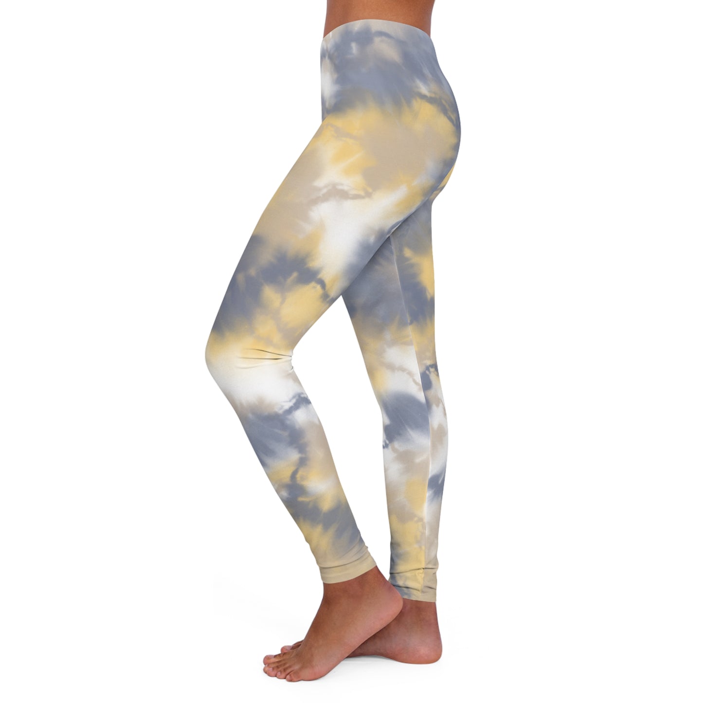 Silky Smooth Grey & Gold Leggings