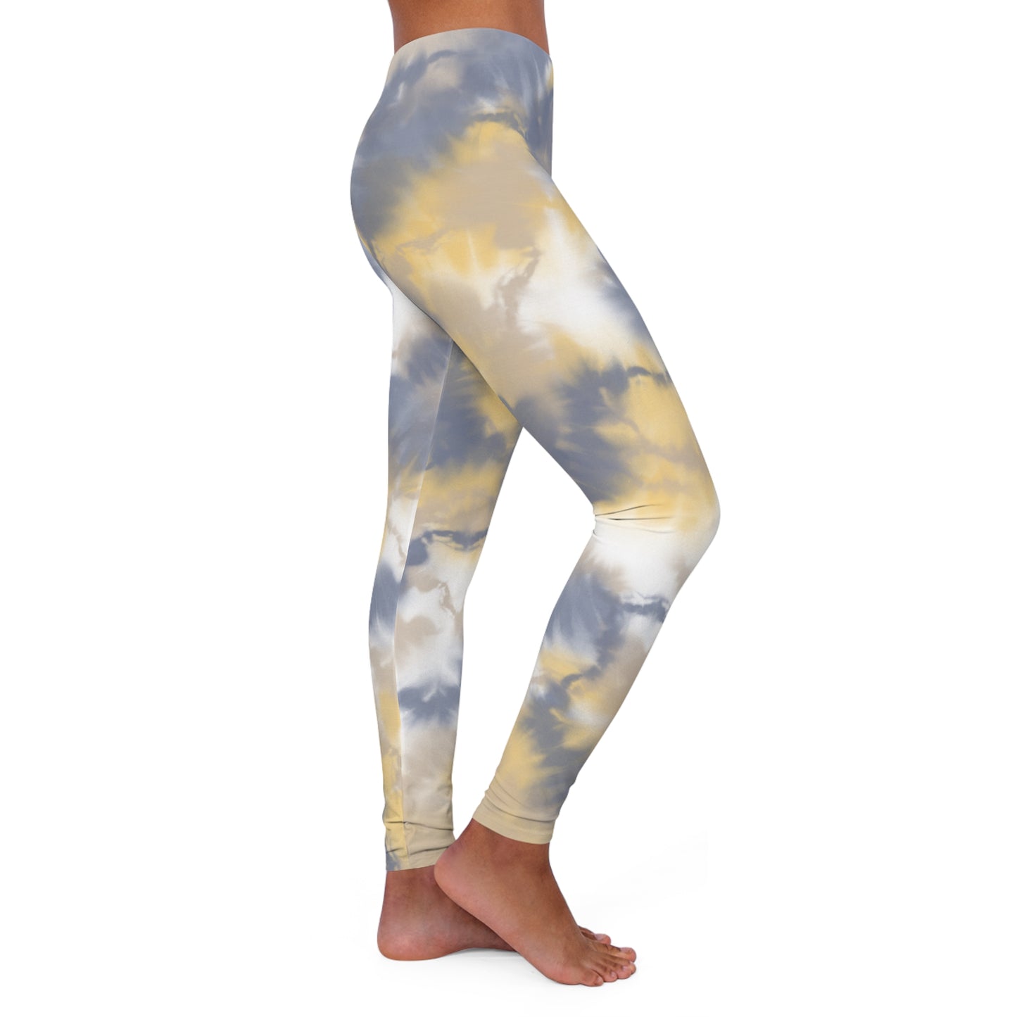 Silky Smooth Grey & Gold Leggings