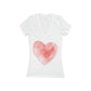 Watercolor Heart V-Neck Tee (Available In Other Colors)