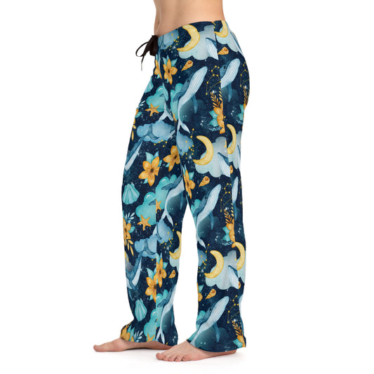 Whale Fantasy Women's Pajammy Pants In Blue