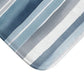 Blue Grey White Watercolor Striped Bath Mat