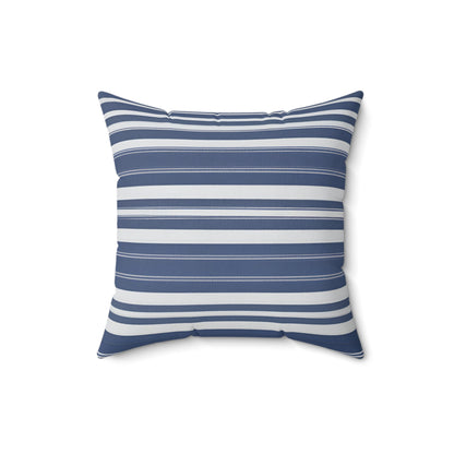 Blue And Blue Grey Striped Decorative Throw Pillow