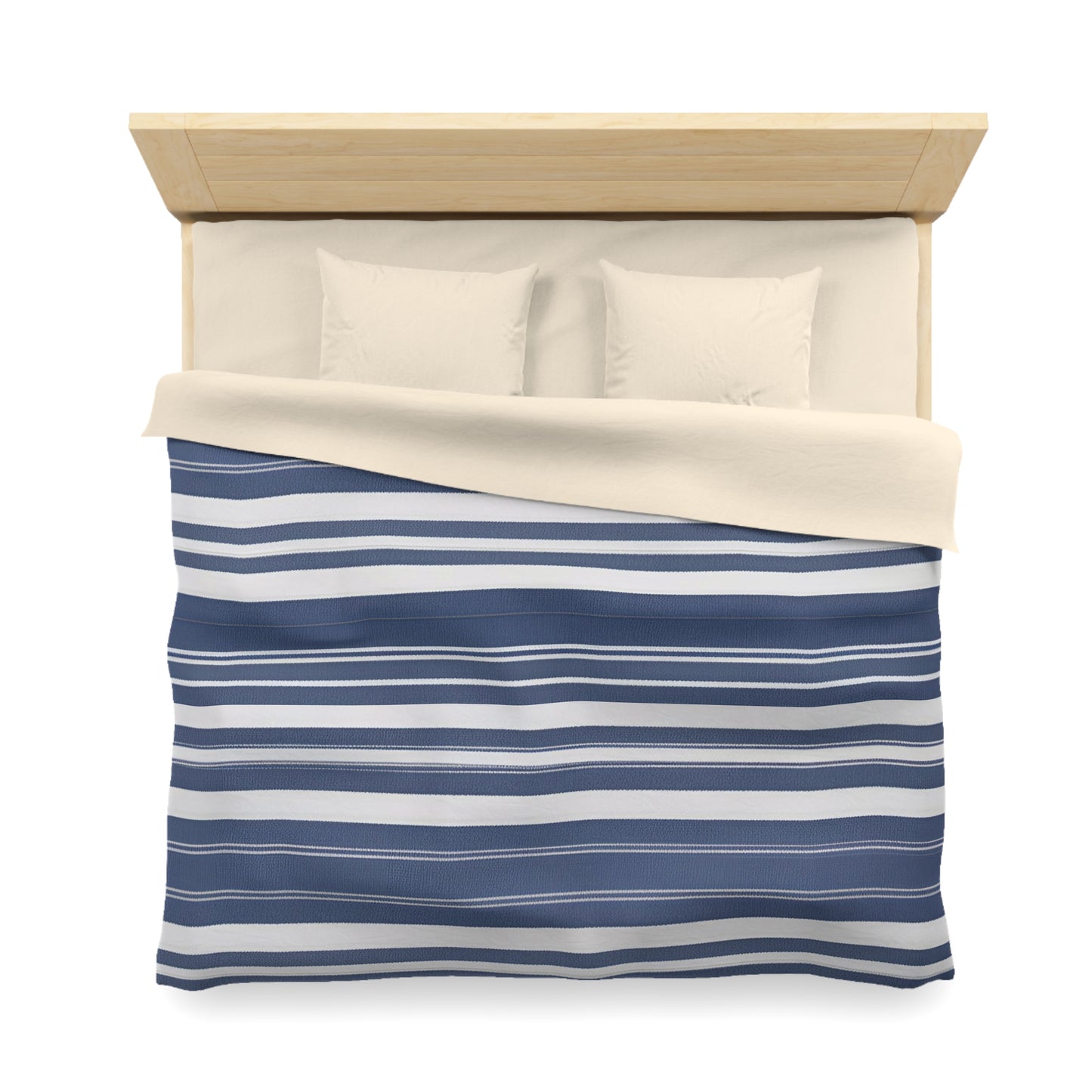 Blue And Blue Grey Striped Duvet Cover