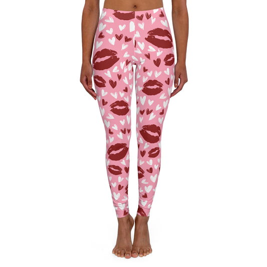 Kisses & Hearts, Women's Full-Length Leggings