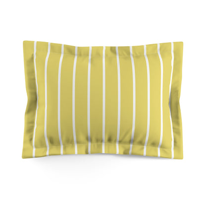 Yellow And White Thin Stripe Pillow Sham