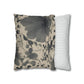 Beige And Black Floral Throw Pillow Cover
