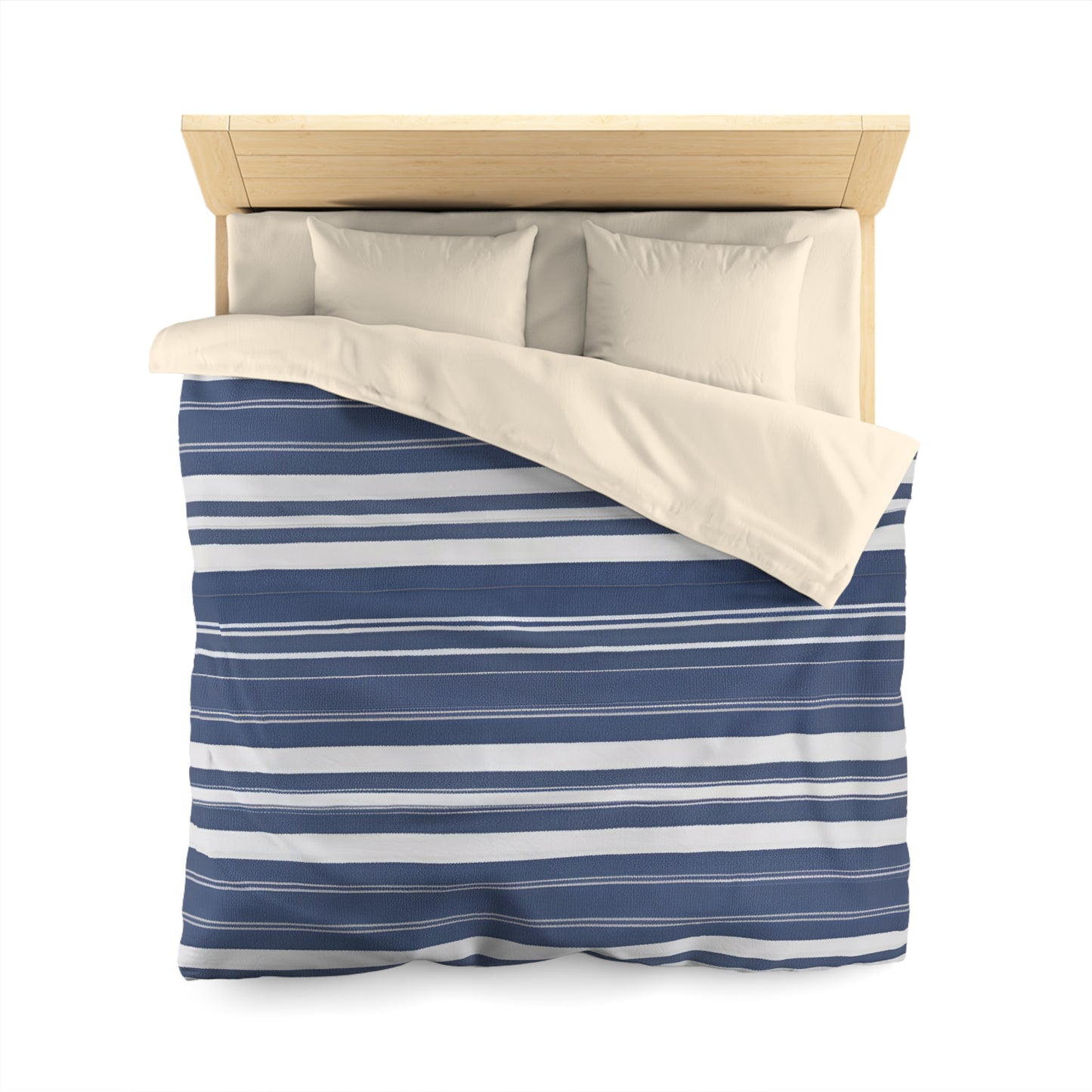 Blue And Blue Grey Striped Duvet Cover