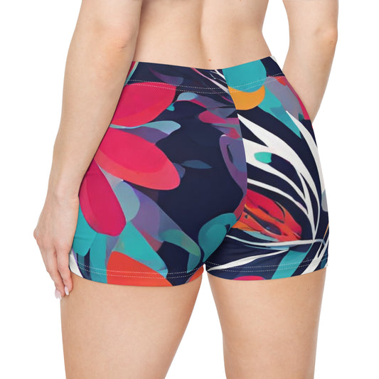 Bold & Bright Abstract Floral Cutie Booty Shorts