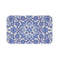 Blue And Light Grey Moroccan Style Bath Mat