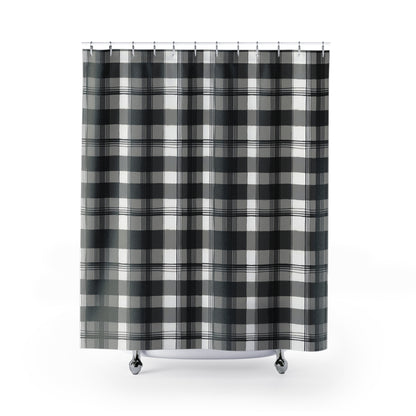 Black And White Plaid Shower Curtain