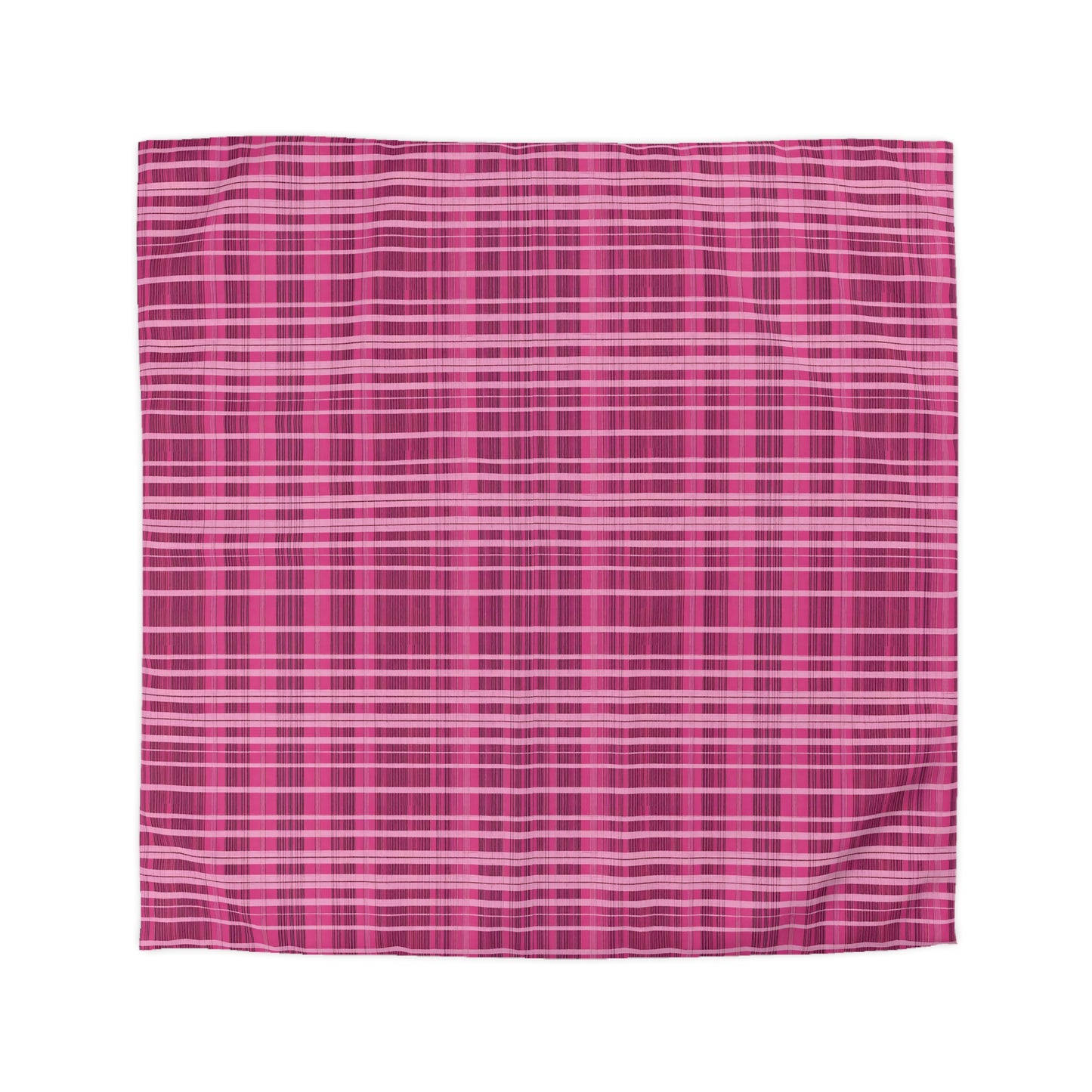 Hot Pink Plaid Duvet Cover