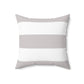 Grey And White Thick Stripe Decorative Throw Pillow