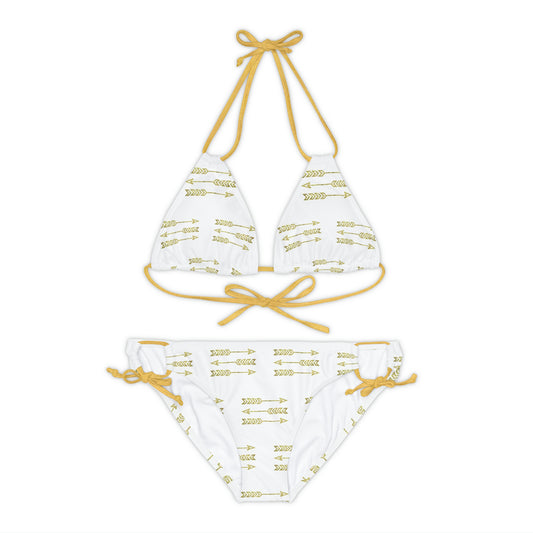 Golden Arrows Two Piece Strappy Bikini Set