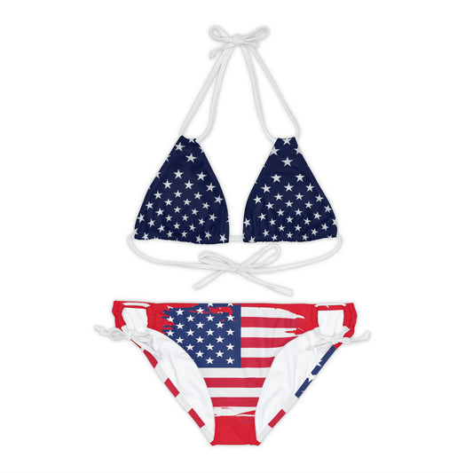 American Flag Two Piece Bikini Set